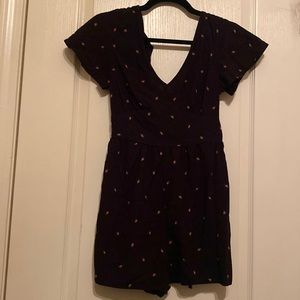 Black Floral Romper